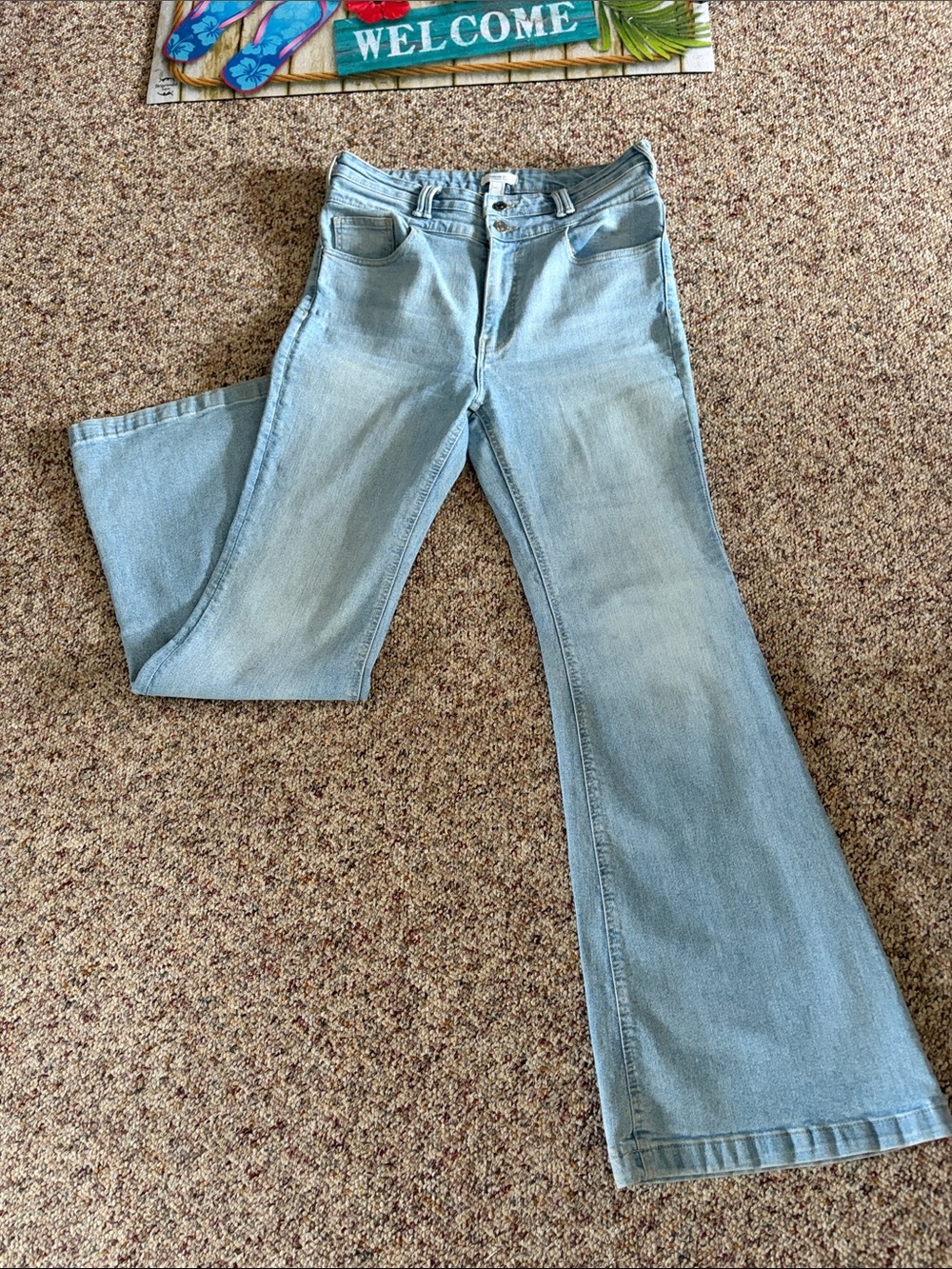Forever 21 Light Blue Flared Jeans